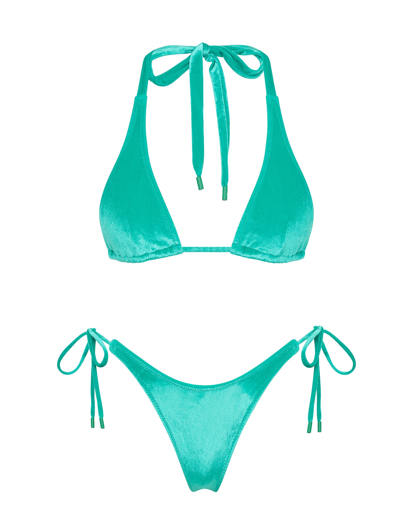 DARA - EVOR Velvet Triangle Bikini Set
