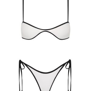 ESTE - PANDA WHITE Neoprene Scoop Crop Bikini Set