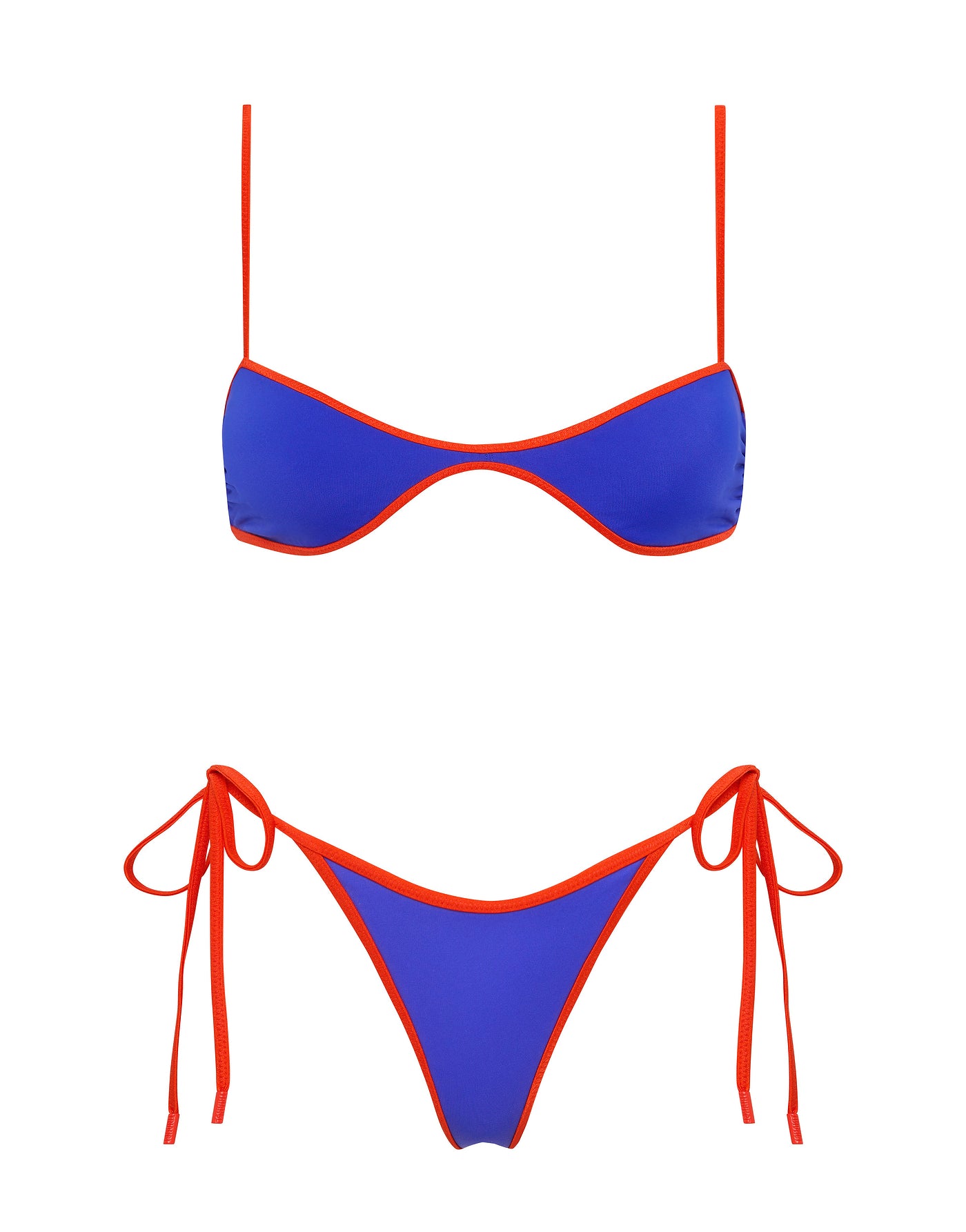 ESTE - SALA Blue Scoop Crop Bikini Set