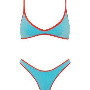 MAIA - AZURE SPARKLE Crop Bikini Set