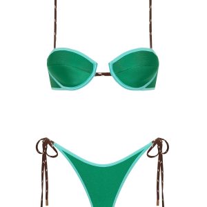 MALA - JADED GREEN Neoprene Balconette Bikini Set