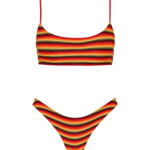 MICA - HORIZON STRIPE Scoop Bikini Set