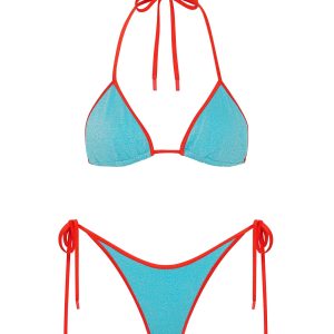 VINCA - AZURE SPARKLE Triangle Bikini Set