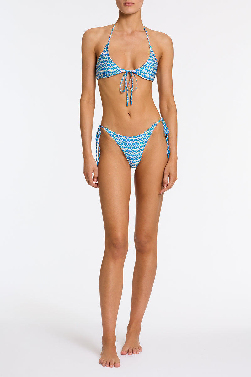 SOFI - RIYA Blue Geometric Halter Bikni Set - Image 2